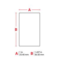 062684 Brady R4300, R7950 White Label Roll, 25.4mm Width, 36.5mm Height, 5000Per Roll Qty