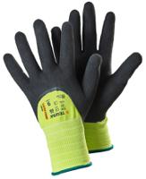 618-8 Tegera 618 Green, Black Polyester Work Gloves, Size 8, Latex Foam Coating
