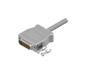 16-512400 Amphenol Industrial 16-5123 15 Way Cable Mount D-sub Connector Plug, with Snap locks