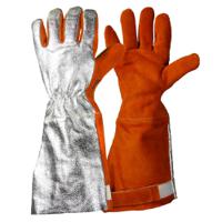 profusion-1t10 Rostaing Grey, Orange Leather, Para Aramid Work Gloves, Size 10