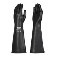 skg00077bh Skytec CH303 Black Natural Rubber Chemical Resistant Gloves, Size L, Natural Rubber Coating