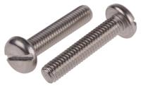 130-690 RS PRO Slot M6 Pan A2 304 Stainless Steel Machine Screws DIN 85 x 30.0mm