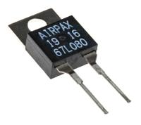 67l080 Sensata Airpax Bi-Metallic Thermostat, Opens at +80°C, +130°C Max, NC, Automatic Reset, PCB Mount