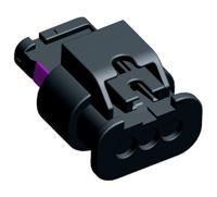 1-1670917-1 TE Connectivity, MCON 1.2 Automotive Connector Socket Black Plug-In 3 Way