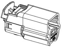 31402-2100 Molex, MX64 Female Connector Housing, 2.54mm Pitch, 2 Way, 1 Row