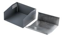 500-0940 Hammond 500 Series Grey Aluminium, Steel Desktop Enclosure, Sloped Front, 180 x 196 x 100mm
