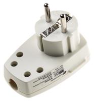 170402006 Kopp White Cable Mount 2P Mains Connector Plug, Rated At 10A, 250 V