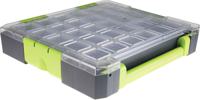 767-4964 RS PRO 16 Cell Transparent, Grey, Green PP, Adjustable Compartment Box, 375mm x 325mm x 70mm