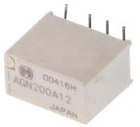 agn200a12 Panasonic Surface Mount Signal Relay, 12V dc Coil, 1A Switching Current, DPDT