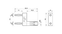 639848-21 Staubli Black Plug Banana Connector, 2mm Connector, Socket Termination, 10A, 30V, Gold Plating