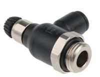 7060-06-13 Legris 7060 Series Threaded Exhaust Regulator, G 1/4 Male Inlet Port x 6mm Tube Outlet Port