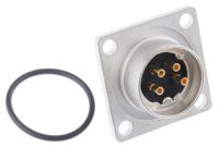 0318-04 Lumberg 4 Pole Din Plug, 5A, 250 V ac IP68, Male, Panel Mount