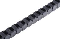 09160380 Igus 9, e-chain Black Cable Chain - Flexible Slot, W24.2 mm x D19.3mm, L1m, 38 mm Min. Bend Radius, Igumid G