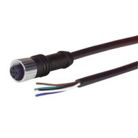 m12foe5a-2 L-Com 5 way M12 Female to Open Cable