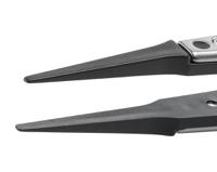242cprsa1 ideal-tek 130 mm, PEEK (Tip), Stainless Steel (Body), Flat; Rounded, ESD Tweezers