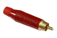 acpr-red Amphenol Industrial Red Cable Mount RCA Plug, Gold