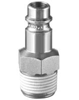 erp-076151p2 PREVOST Treated Steel Male Plug for Pneumatic Quick Connect Coupling, G 1/4 Male Threaded
