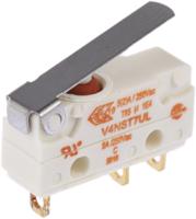v4nst7y1ul Saia-Burgess Short Lever Micro Switch, Solder Terminal, 5 A @ 250 V ac, SPDT, IP67
