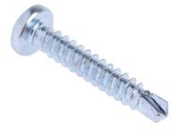 546-5985 RS PRO Bright Zinc Plated Steel Self Drilling Screw No. 8 x 1in Long x 25mm Long