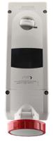 5686387-rw Scame, ADVANCE 2 IP67 Red Wall Mount 3P + N + E RCD Industrial Power Connector Socket, Rated At 63A, 415 V