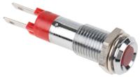 smcp08014 Signal Construct Red Panel Mount Indicator, 24V dc, 8mm Mounting Hole Size, Solder Tab Termination, IP67
