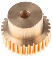 521-6840 RS PRO Bronze 0.8 Module Worm Wheel Gear 30 Tooth18mm Hub Dia., 24.16mm Pitch Dia. 18mm Face