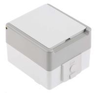 5ub4711 Siemens DELTA Grey 1 Gang Plug Socket, 16A, Type F - German Schuko, Outdoor Use