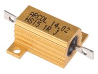 hs15-1r-j Arcol, 1Ω 15W Wire Wound Chassis Mount Resistor HS15 1R J ±5%