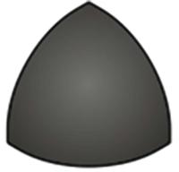 3842548714 Bosch Rexroth Black Polypropylene Corner Bracket Cap, 40 x 40R Strut Profile, 10mm Groove