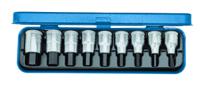 in-19-pm Gedore 9-Piece Metric 1/2 in Bit Socket Set , Hex Bit