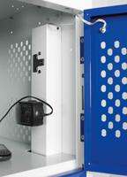 113-4510 RS PRO 5 Door Vented Mild Steel Blue Locker, 900 mm x 450 mm x 450mm