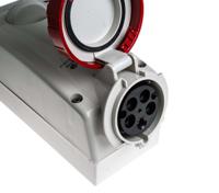 5613287 Scame Switchable IP67 Industrial Interlock Socket 3PN+E, Earthing Position 6h, 32A, 415 V