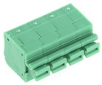 1792889 Phoenix Contact PTS 1.5/4-5.0-H Series PCB Terminal Block, 4-Contact, 5mm Pitch, Through Hole Mount, 1-Row, Spring Cage