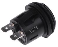 kfb2ana1bbb ZF Push Button Switch, Latching, Panel Mount, 20.2mm Cutout, SPDT, 125V ac, IP65