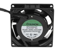 2082hblgn Sunon SF Series Axial Fan, 230 V ac, AC Operation, 31m³/h, 13.5W, 70mA Max, 80 x 80 x 25mm