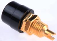 930176700 Hirschmann Test & Measurement Black Female Banana Socket, 4 mm Connector, Solder Termination, 32A, 30 V ac, 60V dc,