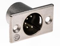 nc5mp Neutrik Panel Mount XLR Connector, Male, 50 V, 5 Way, Silver over Nickel Plating
