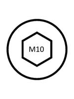483-2558 RS PRO, Plain Brass Hex Nut, DIN 934, M10