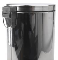 898-8315 RS PRO 12L Silver Pedal Stainless Steel Waste Bin