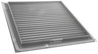 432-823 RS PRO Silver Aluminium Grille, Parallel Slat, 344 x 344 x 17mm