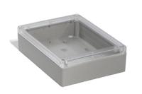 rp1455c Hammond RP Series Light Grey ABS General Purpose Enclosure, IP65, Clear Lid, 220 x 165 x 60mm