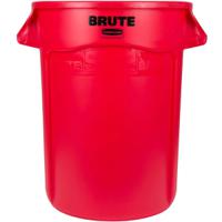 fg263200red Rubbermaid Commercial Products BRUTE 121L Red Snap-On Polyethylene Waste Bin