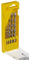 dt6956-qz DeWALT 5-Piece Twist Drill Bit Set for Masonry, 10mm Max, 4mm Min, Tungsten Carbide Tipped Bits