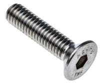 171-916 RS PRO Plain Stainless Steel Hex Socket Countersunk Screw, DIN 7991, M6 x 25mm