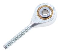 382-251 RS PRO M3 x 0.5 Male Steel Rod End, 3mm Bore, 33mm Long, Metric Thread Standard, Male Connection Gender