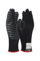 876x Polyco Healthline 876X Black Soft Knitted Seamless Liner Work Gloves, Size 8/10