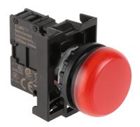 78639219-m22-l-rm22-am22-led-r Eaton, RMQ Titan M22, Flush Mount, Rear, Surface Mount Red LED Indicator, 22mm Cutout, IP69K, Round, 12 → 30V