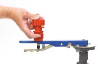 small-univ-valve-lockout-base-only Brady Red 2-Lock Brass, Fibreglass Reinforced Nylon, Stainless Steel Universal Valve Lockout Systems, 9.91mm Shackle
