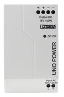 2903002 Phoenix Contact UNO POWER Switched Mode DIN Rail Power Supply, 85 → 264V ac ac Input, 15V dc dc Output, 6.67A