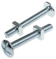 277-733 Bright Zinc Plated Steel Roofing Bolt, M8 x 60mm